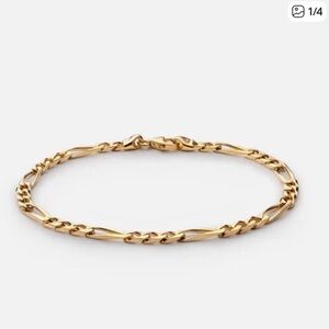 Miansai 3mm Figaro Chain Bracelet Gold Vermeil – Medium (Like New)